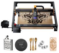 Machine de gravure laser S2 Pro 36W - Découpe laser CNC - Surface de travail de 400x400 mm - Vitesse de 24000 mm/min - Rail de guidage à double axe - Contrôle via application - Pompe à air 30L (norme