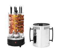 Machine de grill rotatif électrique, multi-grill vertical pour kébab avec 6 brochettes de chachlik, grill à gyros pour un barbecue sans gras à la maison, parfait pour les gyros, kébab et plus