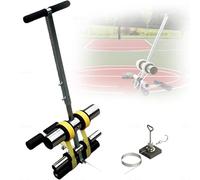 Machine de marquage à double tube avec fixation cercle, espacement réglable de 4 à 28 cm pour parkings, terrains de basket-ball, marquage routier