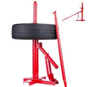 Machine de montage et démontage de pneus portable pour voitures et camions - Machine manuelle de montage de pneus - Décolle-jantes et outil de montage - Construction métallique robuste - Rouge