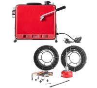 Machine de nettoyage de canalisations électrique SucceBuy, 500W, 1400 tr/min, déboucheur avec 2 câbles (20 m x 16 mm et 5 m x 9,5 mm), spirale flexible de 0,4 m x 12 mm et 6 têtes de coupe, adaptée au
