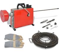 Machine de nettoyage de tuyaux 250W 15 m x 16 mm 4,5 m x 9,5 mm