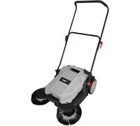 Machine de nettoyage, équipée de 3 brosses, largeur de nettoyage de 650 mm, réservoir de collecte de 18 litres, capacité : 2600 m²/heure, guidon réglable, roues robustes, poignée ergonomique