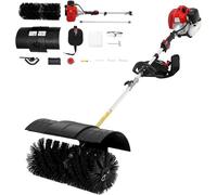 Machine de nettoyage essence, moteur 2 temps. Déneigeuse essence, balai-déneigeur manuel avec une tête de brosse de 58 cm, moteur à main de 1 litre, refroidi par air. Déneigeuse, pelle à neige de 2,3