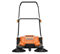 Machine de nettoyage manuel pour sols, largeur de travail de 650 mm, réservoir de 18,9 litres, avec poignée pliable et réglable, idéale pour les cours, les allées, les terrasses et les garages – coule