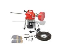 Machine de nettoyage tuyaux 250W 12,5 m x 16 mm 4,5 m x 9,5 mm