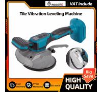 Machine de nivellement de carreaux sans fil Podofo à 8 vitesses, vibrateur de pose de carreaux portatif pour batterie Makita 18V