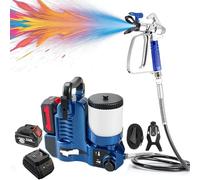 Machine de peinture sans fil Airless - Pulvérisateur de peinture électrique avec débit de 1,1 l/min et réglage à 6 vitesses pour peinture au latex et laques