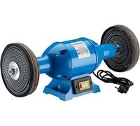 Machine de polissage 750W avec 2 disques de polissage de 200 mm, 2950 tr/min, meuleuse double avec un boîtier robuste en fonte et une base stable