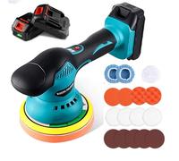 Machine de polissage automobile électrique - Modèle B - Fonctionnement sur batterie - 6 vitesses - 2 batteries - Compatible avec les batteries Makita 21V