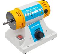 Machine de polissage de table - Appareil de polissage pour bijoux, 220 V - Avec accessoires - Pour bijoux, pierres, bois, dentisterie, ambre - Prise européenne - Blanc