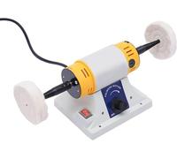 Machine de polissage de table multifonctionnelle, 220 V, 350 W. Ponçeuse de banc électrique, modèle sur pied, équipée d'un moteur en cuivre, de 2 meules en tissu et de 2 spindles coniques