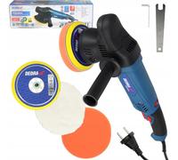 Machine de polissage d'excentrique, 900 W, 1500-4500 tr/min, avec 2 disques de polissage de 125/150 mm