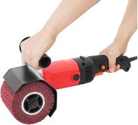 Machine de polissage électrique de 1580W, avec contrôle de la vitesse de 100 à 3000 RPM, ponceuse à brosse à double poignée et à protection, idéale pour le polissage du métal, de l'acier inoxydable et