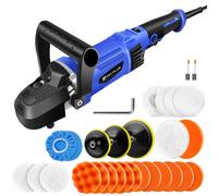 Machine de polissage électrique pour voitures - Polisseuse excentrique à double action - 1400 W - 6 vitesses réglables en continu - Plateau de support de 150 à 180 mm