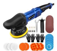 Machine de polissage et de ponçage à double action - Ponceuse excentrique - 6 vitesses - Plateau de polissage de 15 cm - 2,9 kg - e CE