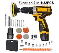 Machine de polissage et perceuse électrique - Ponçeuse d'angle 2-en-1 - Modèle 278H - 12 V - 550 W - 1 200 tr/min - Plateau de polissage de 7,6 cm - 32 pièces