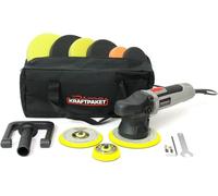 Machine de polissage Exzenter pour automobile, bateau et véhicules, vendue en kit avec plateau de support, disques de polissage et sac, tailles : 75 mm, 125 mm et 150 mm