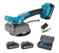 Machine de Pose de Carrelage, Vibreur de Carrelage Rechargeable | Capacité Maximale de Ventouse de 100kg, Nivellement de Carrelage 21V, Machine à Carreler, 5Vitesses (2 batteries)