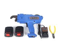 Machine électrique à ligaturer les armatures, 2*12V batteries Li-Ion, plage de ligature 8-34mm, bleu