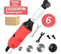 Machine électrique à meuler droite - 350 W - 15 000 tr/min - 6 vitesses - Alimentation secteur 220 V - Pour joints de carrelage, ponçage et polissage - Rouge, modèle de base
