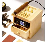 Machine électrique à plir pour cuir, outil de fer à lisser à chaud pour l'artisanat du cuir, le marquage des bords, le rainurage, le pressage et le scellage à chaud