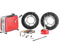 Machine électrique de débouchage de tuyaux VEVOR, 500 W, 1 400 tr/min, déboucheur, 2 câbles à ressort de 20 m x 16 mm et 5 m x 9,5 mm, ressort flexible de 0,4 m x 12 mm et 6 couteaux, pour tuyaux de 5