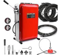 Machine électrique de nettoyage de canalisations de 16 mm, longueur 22,5 mètres, pour tubes de diamètre 20 à 100 mm, puissance 390 W, 450 tr/min, avec spirale de 8 mm et 10 mètres de long. Appareil de