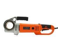 Machine électrique de taraudage pour tubes - Modèle à cliquet - Moteur 2300 W - 6 têtes de coupe de 1,27 à 5,08 cm - Boîtier en aluminium - Coffret de transport - Couleur : orange