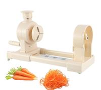 Machine Manuelle de grappin de légumes à manivelle, raspe à Disque en Acier Inoxydable avec Pied d'aspiration, écrasement Rapide des Carottes et des Pommes de Terre, Outil de Cuisine Durable pour Les