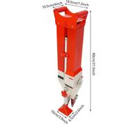 Machine manuelle pour le semis de maïs, de soja et d'arachides - Appareil manuel réglable - Semoir vertical - 1 à 3 graines par trou - Pour l'engrais et le semis - Rouge