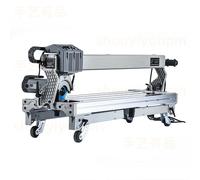 Machine multifonctionnelle de découpe de carrelage - Scie circulaire de table 1800 mm - 3000 W - Coupe à 45°/90° et chanfreinage - Profondeur de coupe de 30 mm - Refroidissement par eau - 10000 tr/min