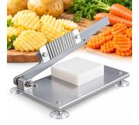 Machine Multifonctionnelle Pour Découper Les Pommes De Terre Ondulées, Épaisseur Réglable De 3 À 35 Mm, Avec Base À 4 Ventouses, Outil De Découpe De Légumes À Levier En Acier Inoxydable