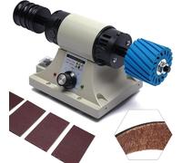 Machine ponceuse électrique - Machine de polissage pour le cuir et le caoutchouc - 350 W - 0–8 000 tr/min - Livrée avec une tête de ponçage - Gris
