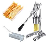 Machine professionnelle de fabrication de frites - Coupe-puce longue de 30cm, extrudeuse de pomme de terre commerciale en acier inoxydable pour le restaurant et la maison, robuste et facile de nettoya