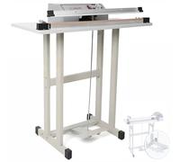 Machine sceller commande pied, soudeuse thermique mâchoires B800 | Minuterie réglable 0,2-3s et soudure impulsion 3mm;pour sacs plastique,film métallique,papier kraft,emballages alimentaires.