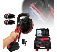 Machine vibrante pour carrelage de sol/mur - Outil de labourage portable avec écran LCD, 2 batteries au lithium, poignée en D - 6 vitesses, ventouse, rotation à 90°