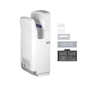 Machines de sèche-mains Jet à grande vitesse automatique Lame matériau robuste sécurisée double face for salle bain multicolore toutes saisons,Haute Stabilité(Silver)