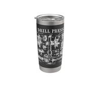 Machinist Perceuse à bois Brevet vintage Gobelet isotherme en acier inoxydable double paroi