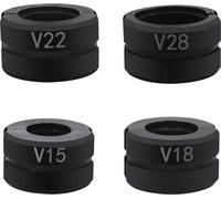 Mâchoire de presse, insert en acier Cr45, compatibilité avec profil en V, noir