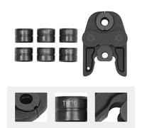 mâchoire de presse + moules TH16, TH20, TH26, TH32, mâchoire de clé à tuyau pour connecter des tuyaux en aluminium-plastique, des tuyaux Pex, des tuyaux en Pb noir