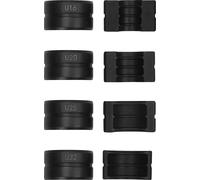 Mâchoires de serrage pour tubes - Profilé en U - Lot de 4 tailles : 16, 20, 25, 32 mm - Acier Cr45 - Noir