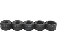 Mâchoires de sertissage pour tubes - Jeu de profilés en V - 12/15/18/22/28 mm - Acier au carbone - 1,9 kg - Noir