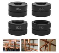 Mâchoires de sertissage pour tubes - Mâchoires pour pinces à sertir à profil en U - Lot de 4 U16/20/25/32 - Pour PEX, composite aluminium, PB - Pour pince à sertir/à crimper