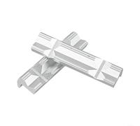 Mâchoires d'étau en aluminium argenté avec quatre aimants pour un serrage sûr des barres rondes et des tuyaux dans les fraiseuses CNC, paire de fixations de type V de 10,2 cm (12,7 cm)