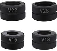 Mâchoires pour pince-tube - Lot - 15/18/22/28 mm - Acier Cr45 - Pour tubes en cuivre - Sanitaire