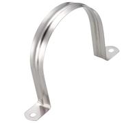 MACHSWON 100 mm - Collier de serrage rigide en U pour sangle de tuyau - Acier inoxydable 304 - 2 trous - Clip de serrage - 1 pièce