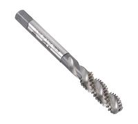MACHSWON Taraud de filetage à cannelure en spirale pour le traitement des trous aveugles et des matériaux collants, tolérance H2, outil de taraudage à 3 cannelures, filetage machine HSS 5/16-18 BSW 1