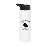 Mackinac Island Michigan MI Souvenir pour fille et femme Stainless Steel Insulated Water Bottle