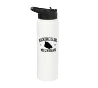 Mackinac Island Michigan MI Souvenir pour homme et femme Stainless Steel Insulated Water Bottle